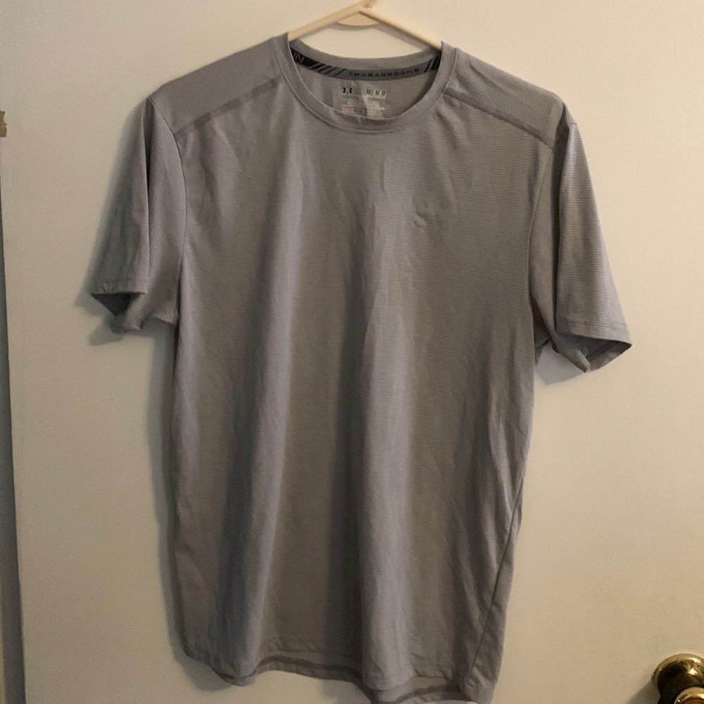 Under Armour Threadborne HeatGear Mens Medium Gray Athletic Workout T